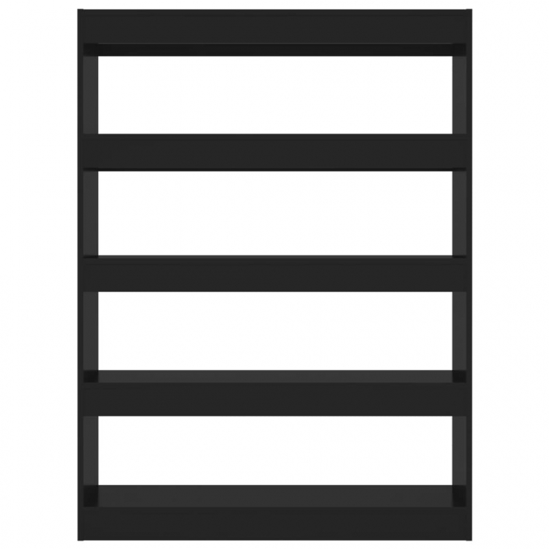 Bücherregal/Raumteiler Schwarz 100x30x135 cm