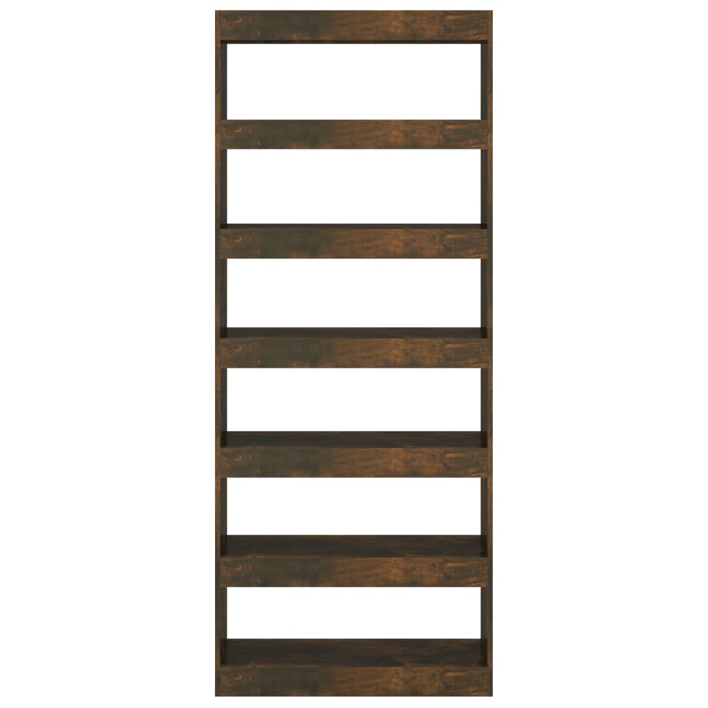 Bücherregal/Raumteiler Räuchereiche 80x30x198 cm Holzwerkstoff