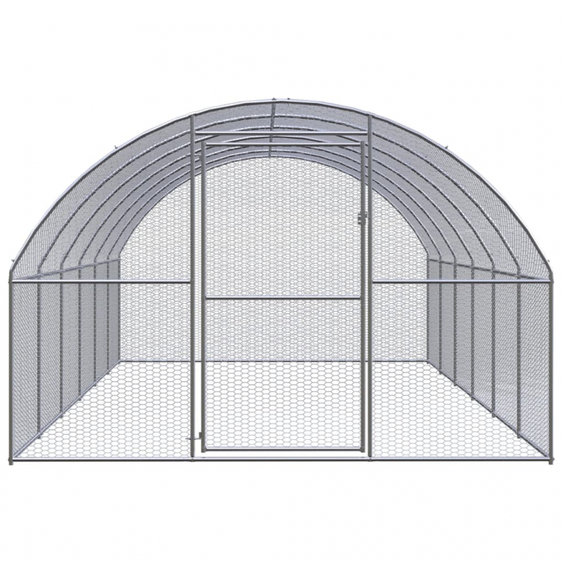 Outdoor-Hühnerstall 3x6x2 m Verzinkter Stahl