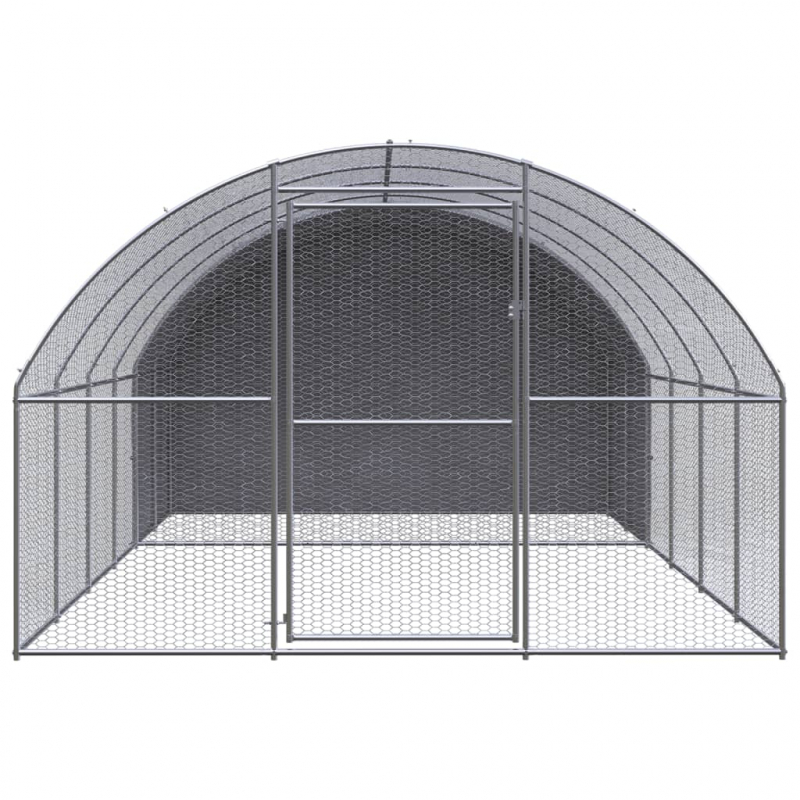 Outdoor-Hühnerstall 3x4x2 m Verzinkter Stahl