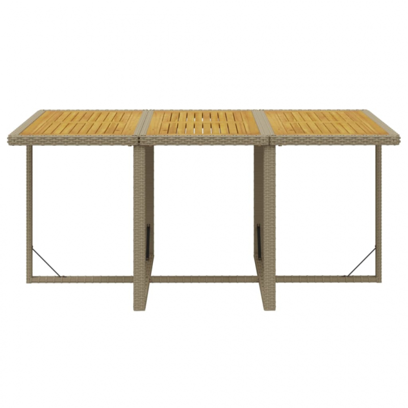 11-tlg. Garten-Essgruppe mit Kissen Poly Rattan Beige