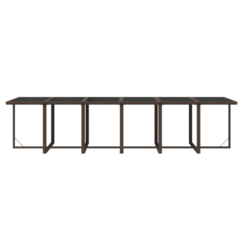 13-tlg. Garten-Essgruppe mit Kissen Poly Rattan Braun