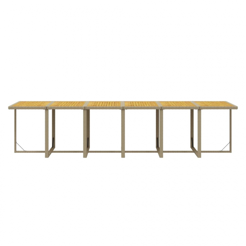 13-tlg. Garten-Essgruppe mit Kissen Poly Rattan Beige