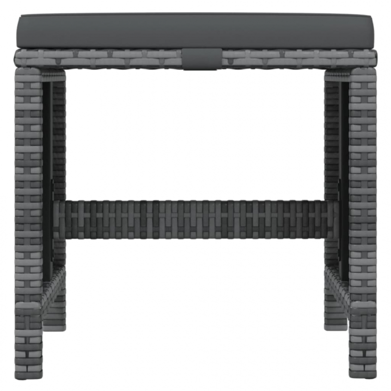 21-tlg. Garten-Essgruppe mit Kissen Poly Rattan Grau