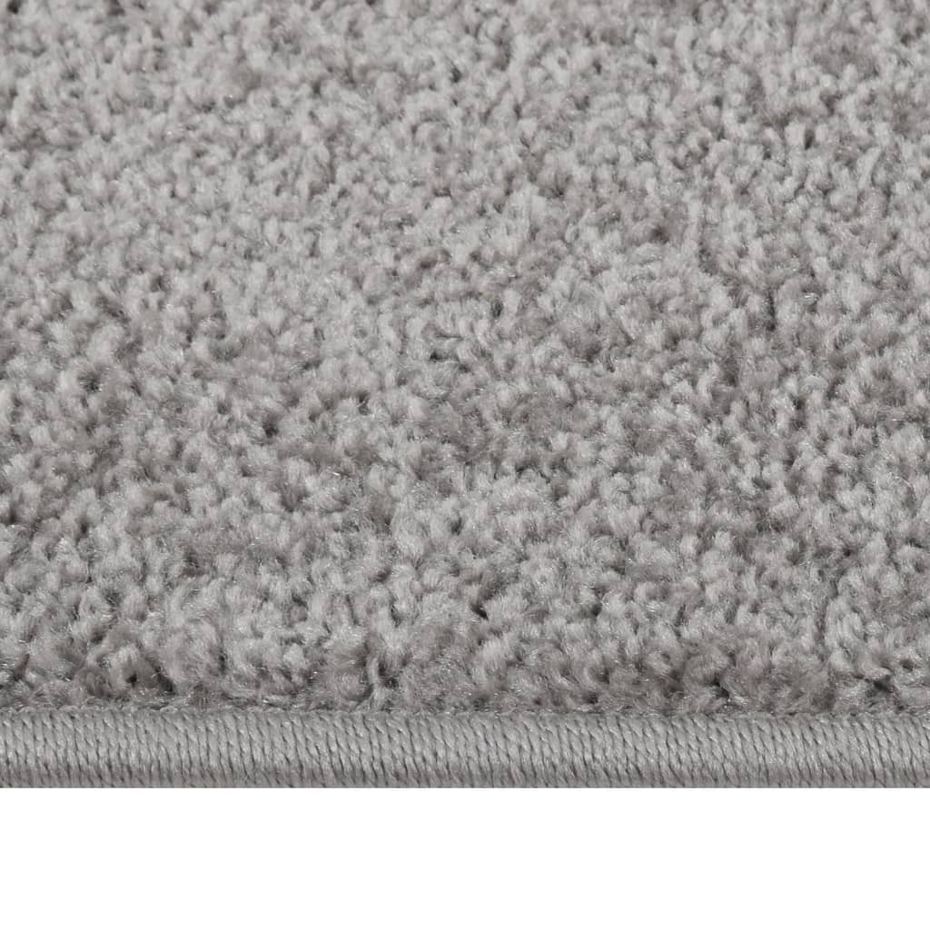 Teppich Kurzflor 80x150 cm Grau