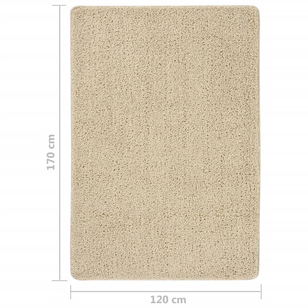 Shaggy-Teppich Creme 120x170 cm Rutschfest