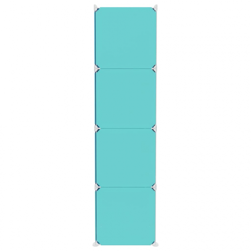 Kinderschrank Modular mit 12 Würfeln Grün PP