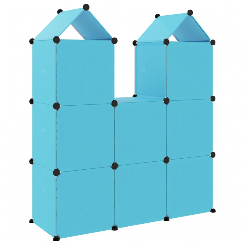 Kinderschrank Modular mit 8 Würfeln Blau PP