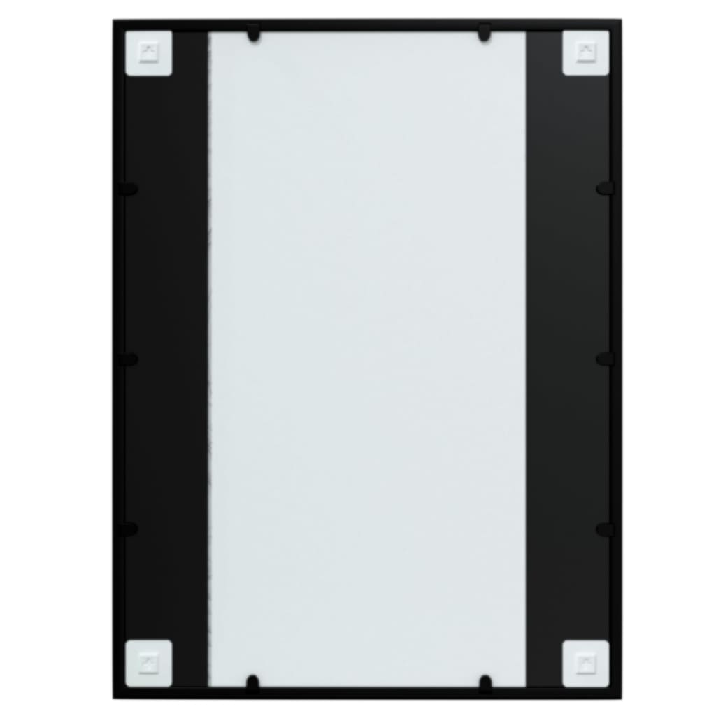 Wandspiegel Schwarz 80x60 cm Metall