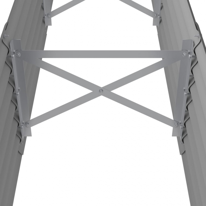Hochbeet Pulverbeschichteter Stahl 224x40x36 cm Grau