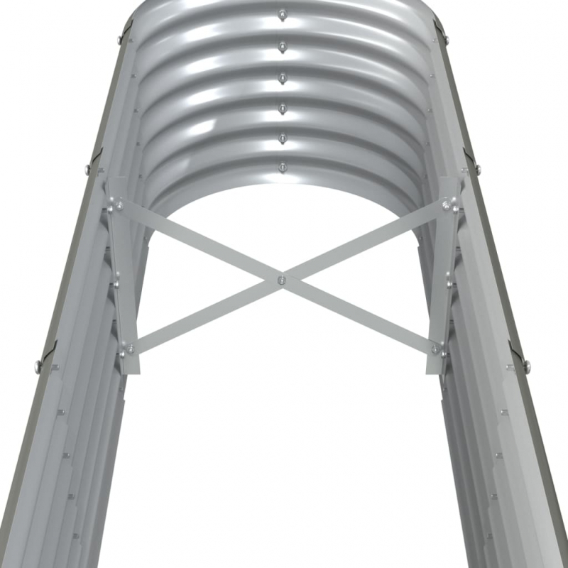 Pflanzkübel Pulverbeschichteter Stahl 260x40x36 cm Grau
