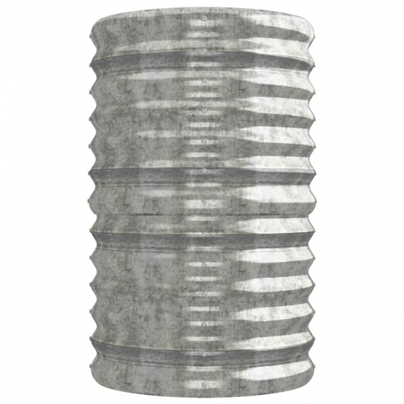Hochbeet Pulverbeschichteter Stahl 224x40x68 cm Silbern