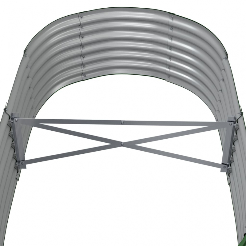 Pflanzkübel Pulverbeschichteter Stahl 152x80x36 cm Grün