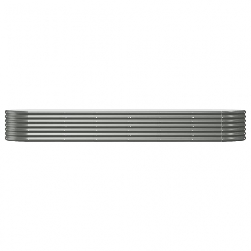 Hochbeet Pulverbeschichteter Stahl 296x80x36 cm Grau