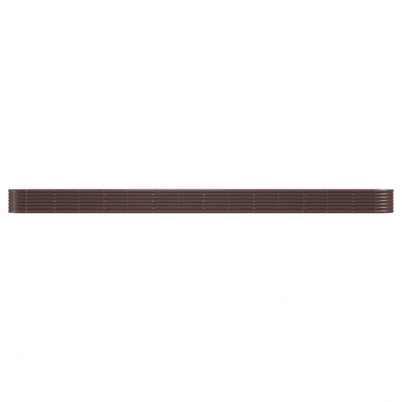 Hochbeet Pulverbeschichteter Stahl 620x80x36 cm Braun
