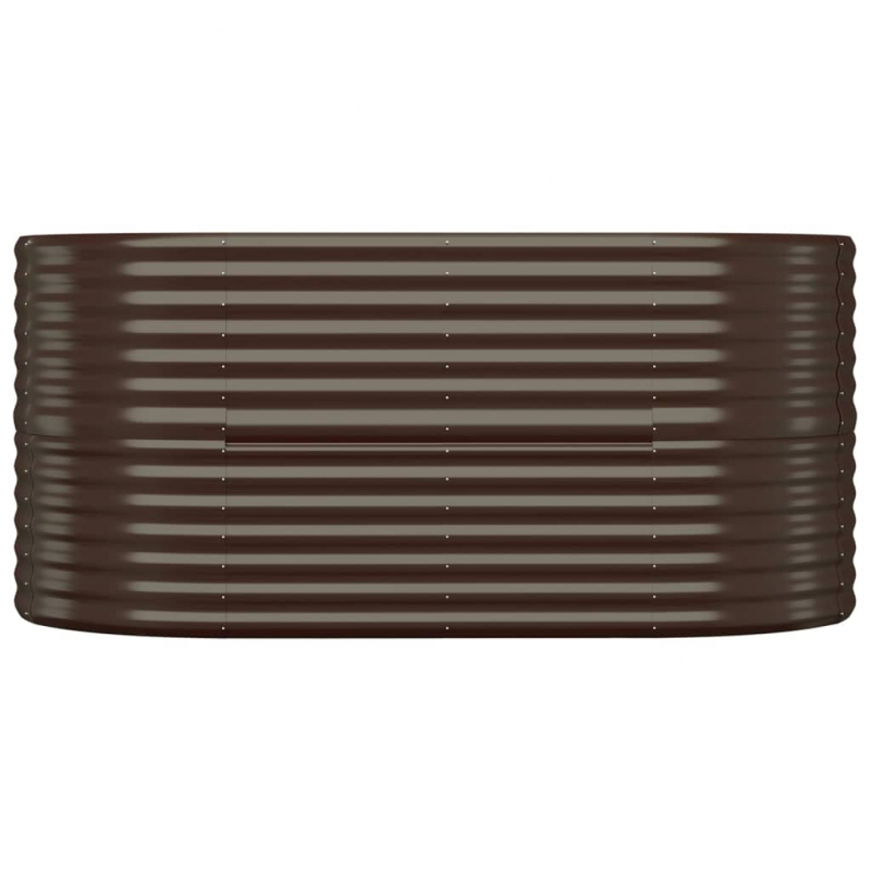 Hochbeet Pulverbeschichteter Stahl 152x80x68 cm Braun