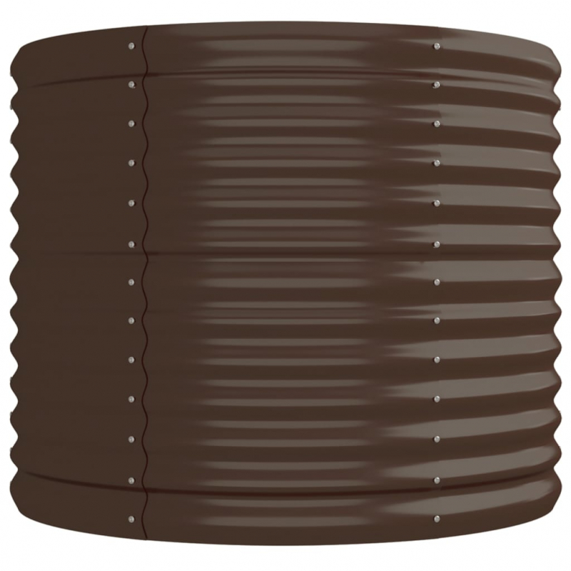 Hochbeet Pulverbeschichteter Stahl 224x80x68 cm Braun