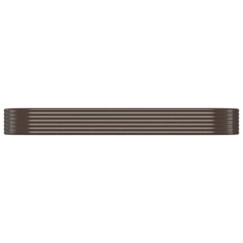 Hochbeet Pulverbeschichteter Stahl 322x100x36 cm Braun