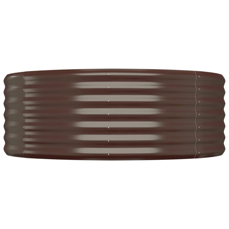 Hochbeet Pulverbeschichteter Stahl 322x100x36 cm Braun