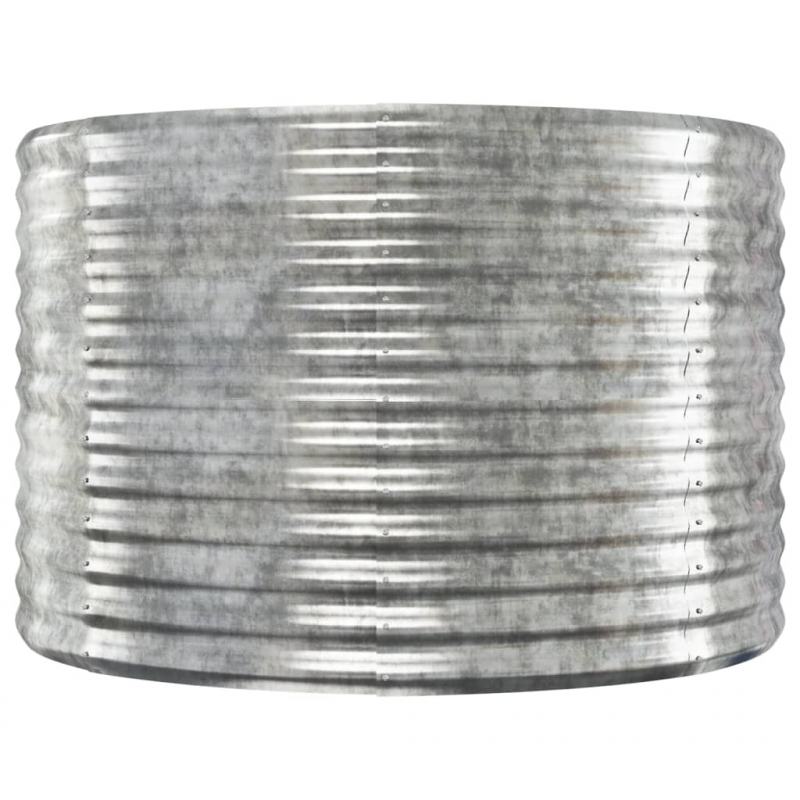 Pflanzkübel Pulverbeschichteter Stahl 507x100x68 cm Silbern