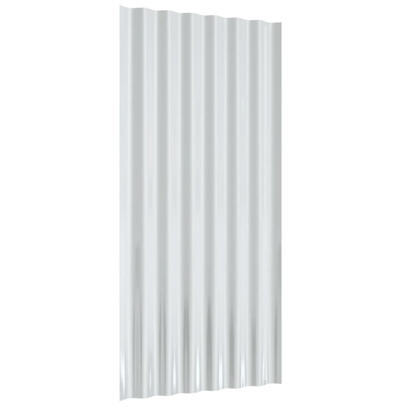 Dachpaneele 12 Stk Pulverbeschichteter Stahl Anthrazit 80x36 cm