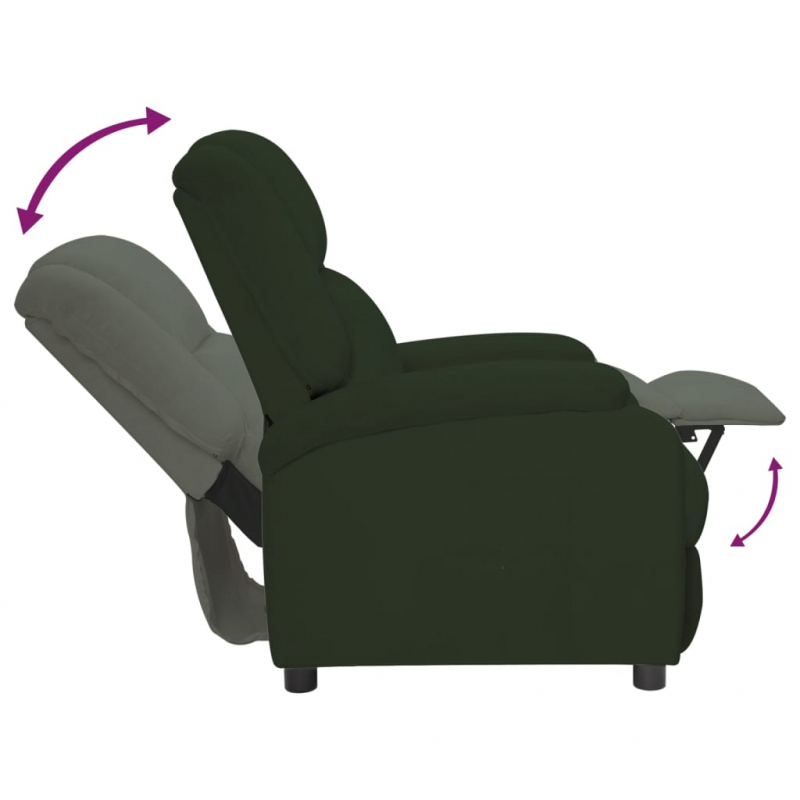Relaxsessel Dunkelgrün Samt