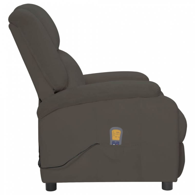 Massagesessel Dunkelgrau Samt