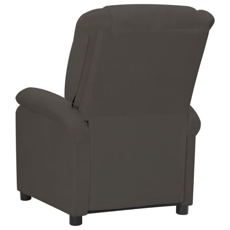 Massagesessel Dunkelgrau Samt