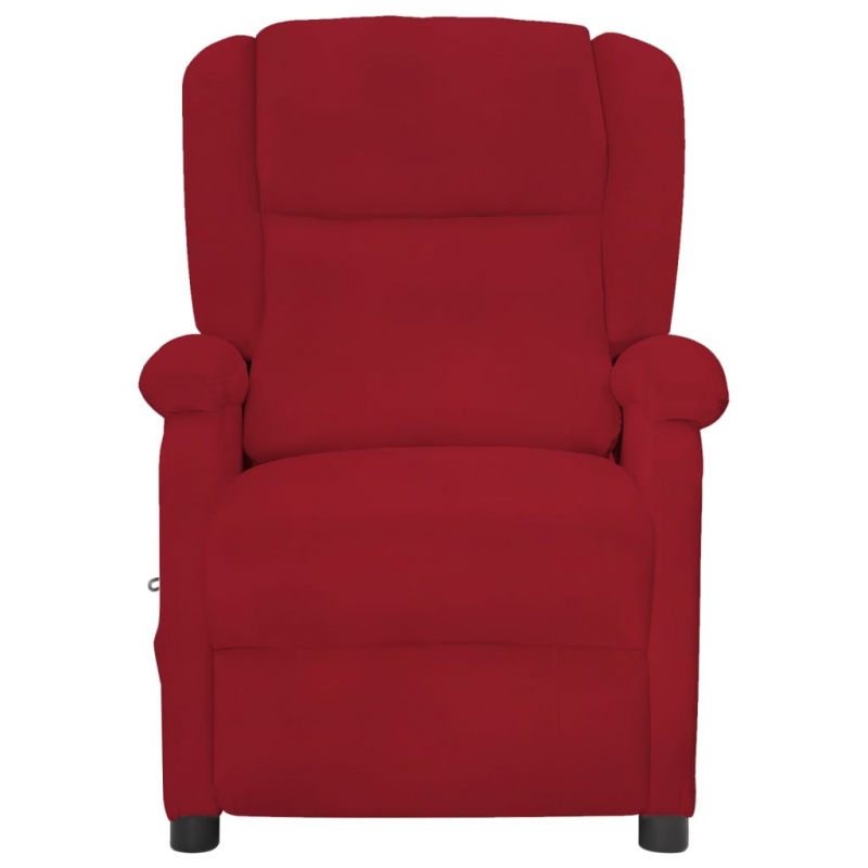 Massagesessel Weinrot Samt