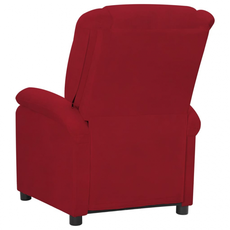 Massagesessel Weinrot Samt