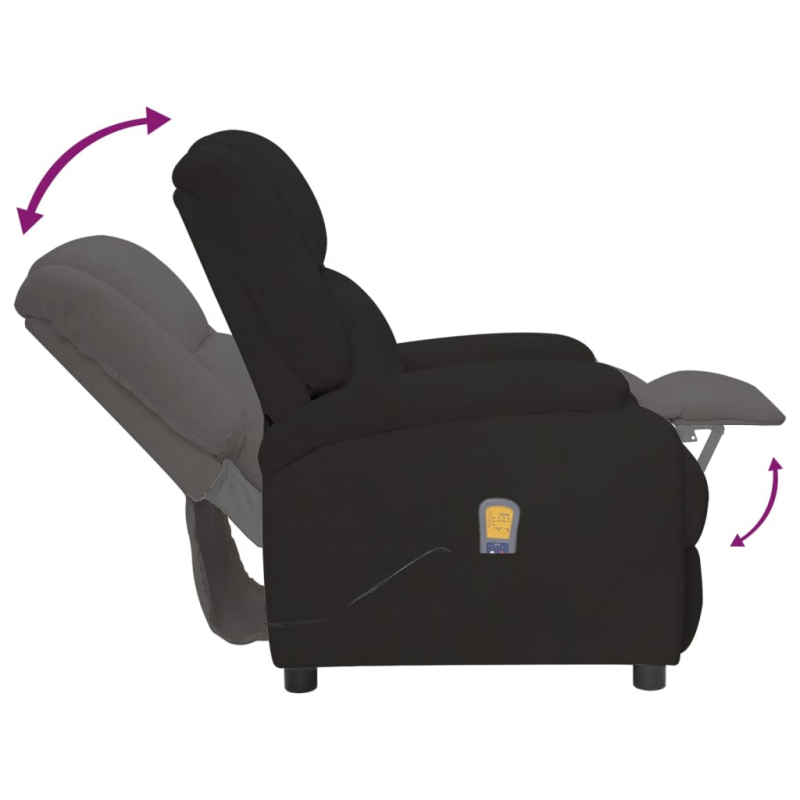 Massagesessel Schwarz Samt