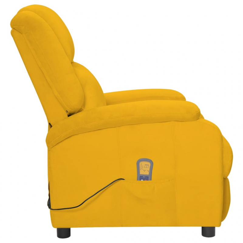 Massagesessel Gelb Samt