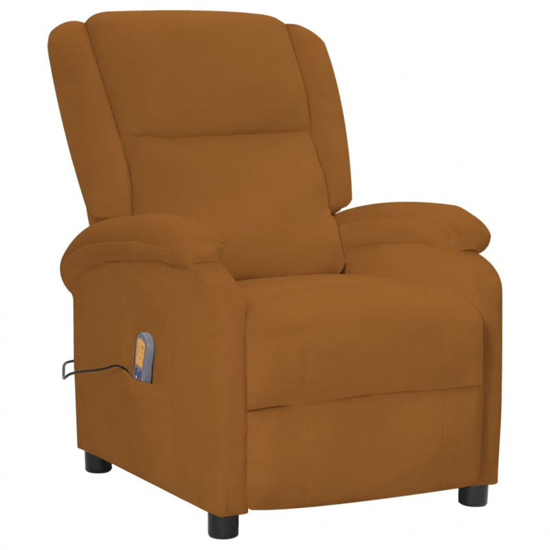 Massagesessel Braun Samt