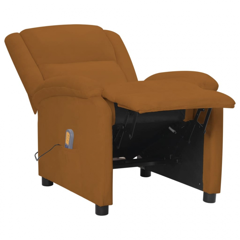 Massagesessel Braun Samt