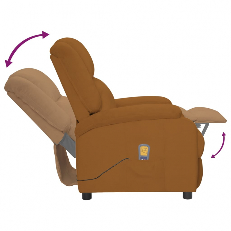 Massagesessel Braun Samt