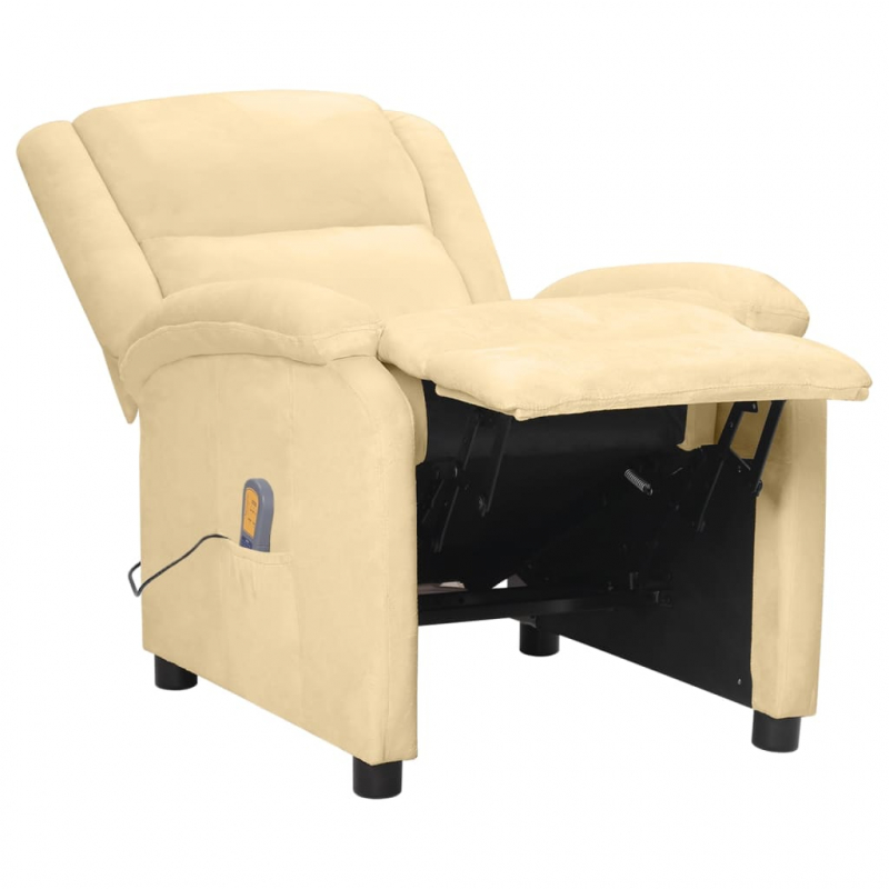 Massagesessel Creme Samt