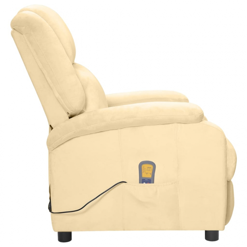 Massagesessel Creme Samt