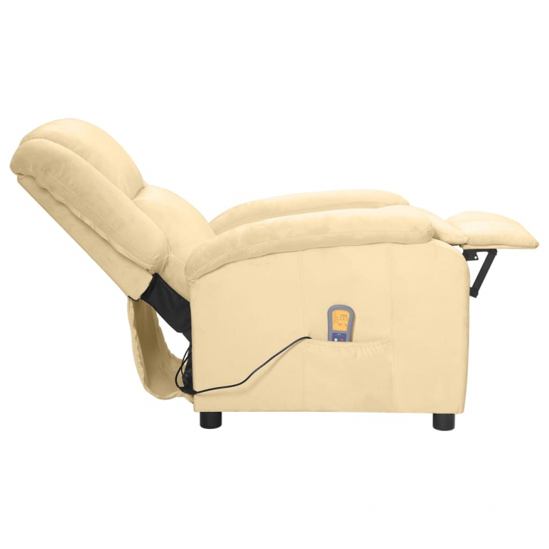 Massagesessel Creme Samt