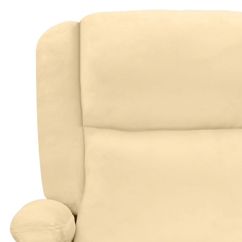Massagesessel Creme Samt