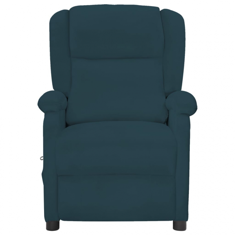 Massagesessel Blau Samt