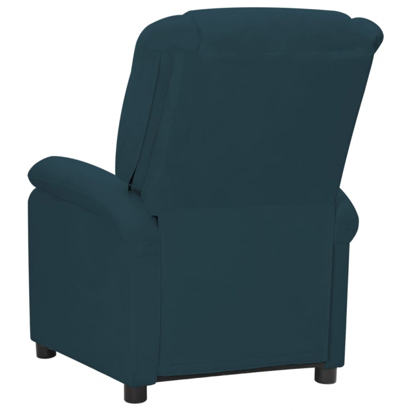 Massagesessel Blau Samt