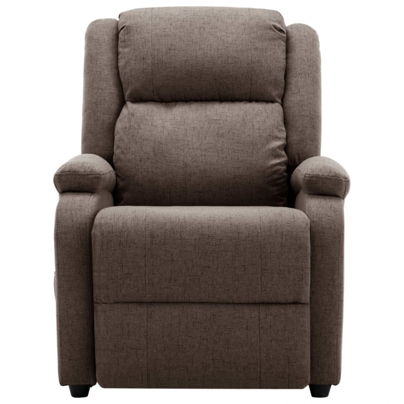 Ohrensessel mit Massagefunktion Taupe Stoff
