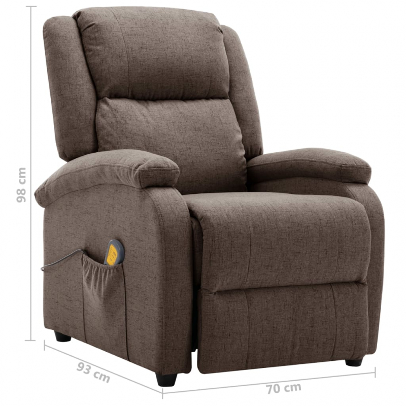 Ohrensessel mit Massagefunktion Taupe Stoff