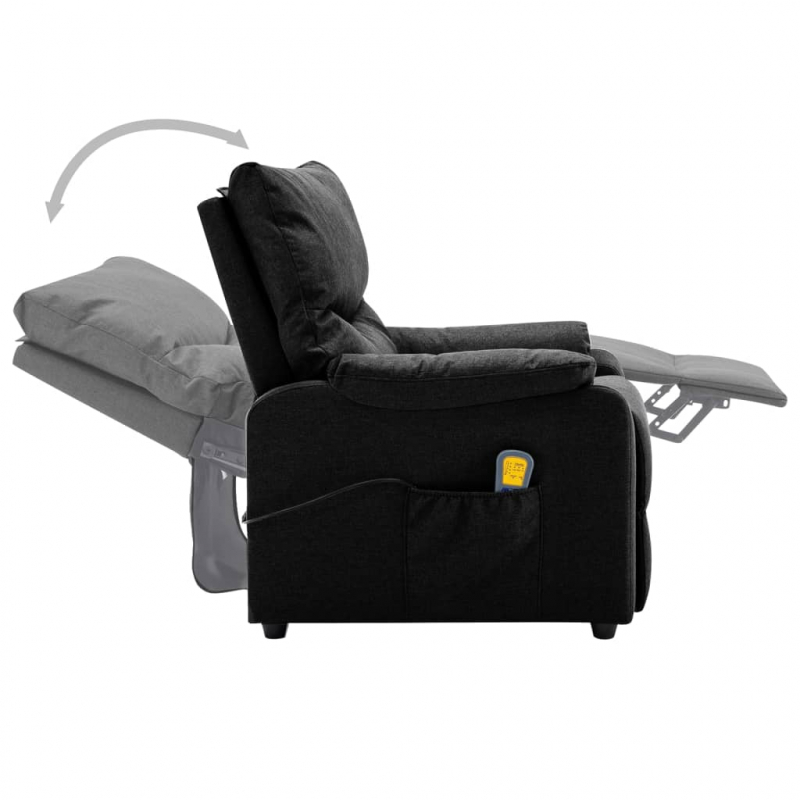 Massagesessel Schwarz Stoff