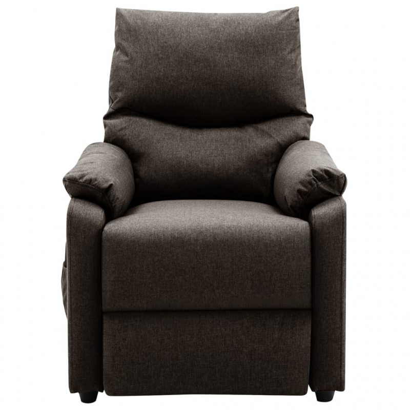 Massagesessel Dunkelbraun Stoff