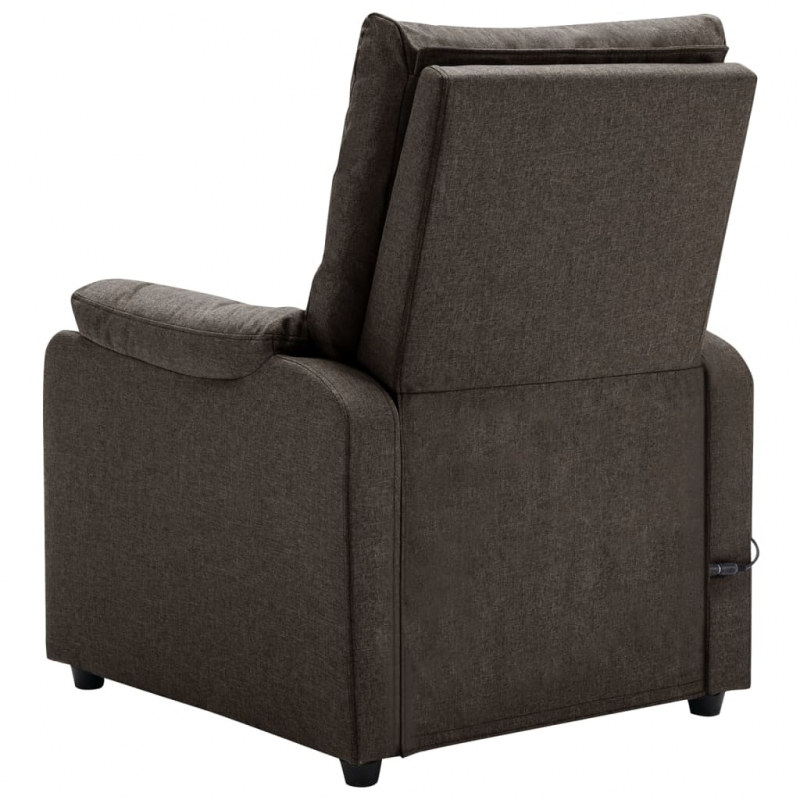 Massagesessel Dunkelbraun Stoff