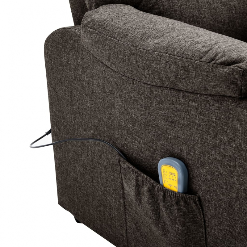 Massagesessel Dunkelbraun Stoff
