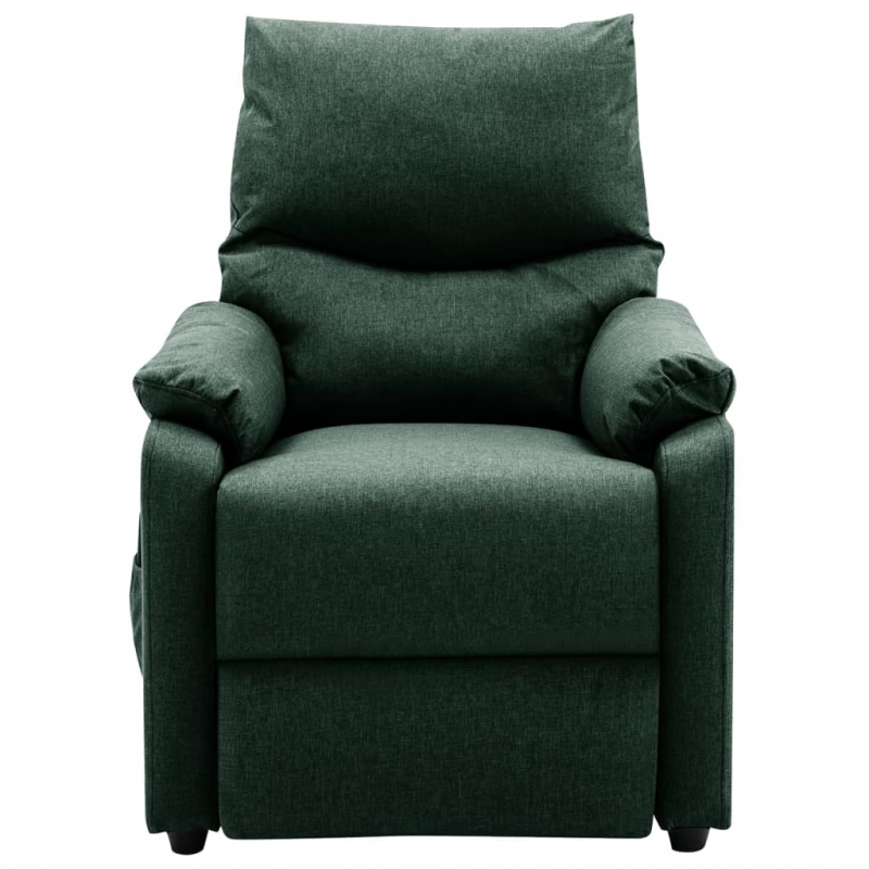 Massagesessel Dunkelgrün Stoff