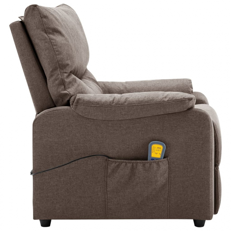 Massagesessel Taupe Stoff