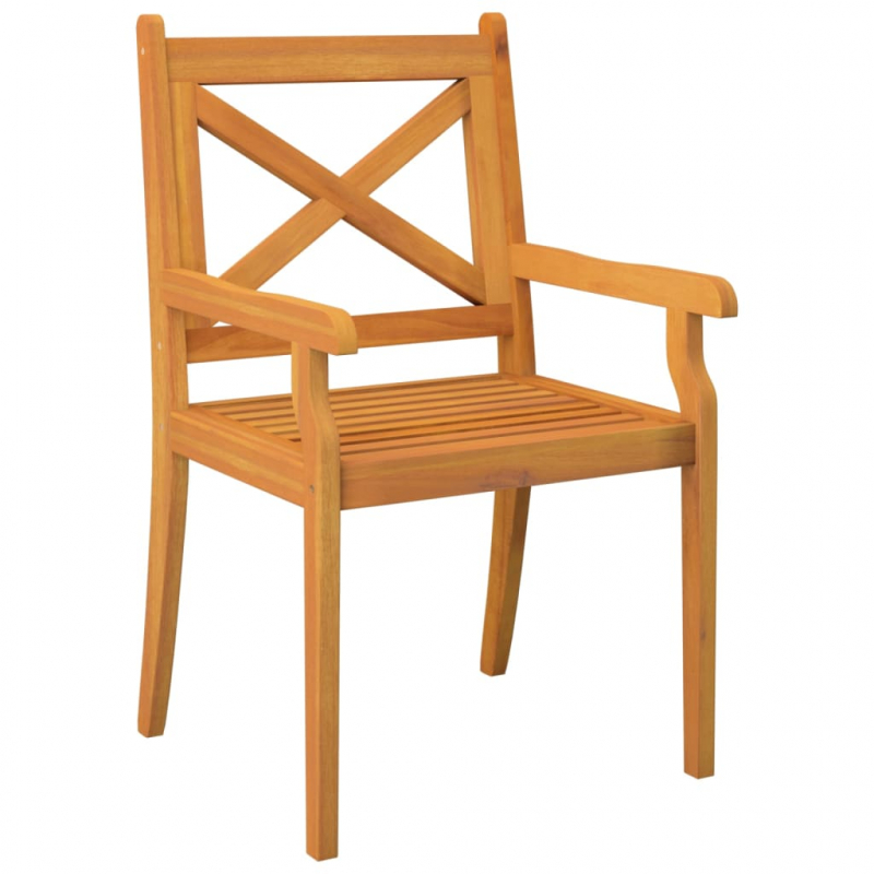 Garten-Essstühle 4 Stk. Massivholz Akazie